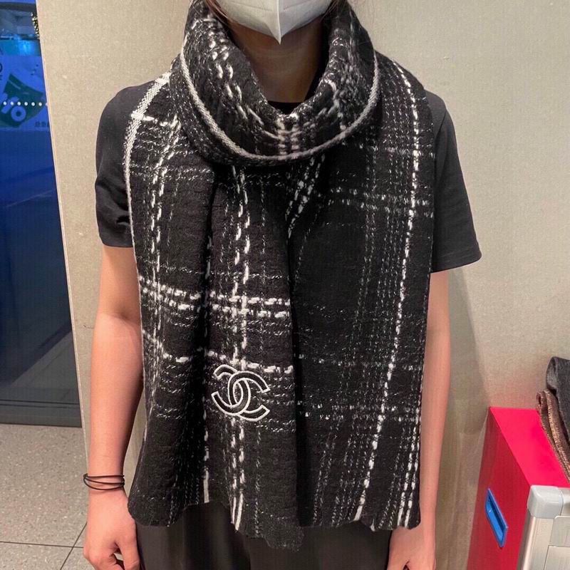 Chanel scarf 35X200cm 100%山羊绒 E (18)