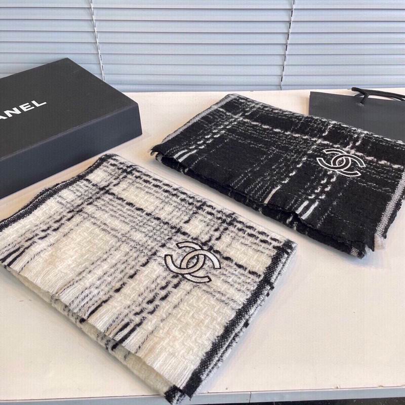 Chanel scarf 35X200cm 100%山羊绒 E (3)
