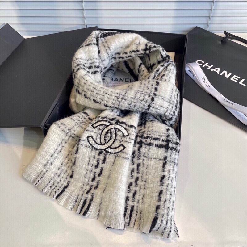 Chanel scarf 35X200cm 100%山羊绒 E (5)