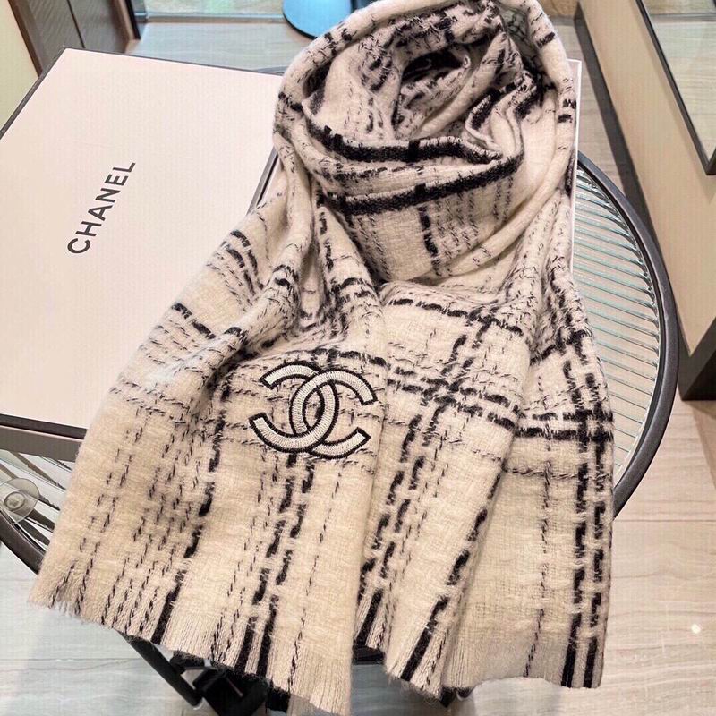 Chanel scarf 35X200cm 100%山羊绒 E (6)