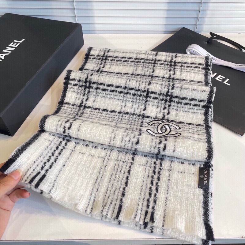Chanel scarf 35X200cm 100%山羊绒 E (7)