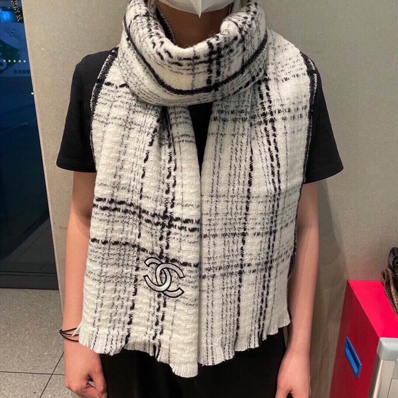 Chanel scarf 35X200cm 100%山羊绒 E (9)