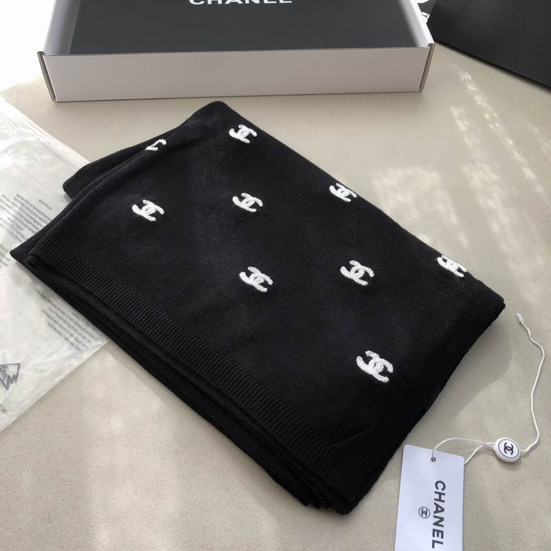Chanel scarf 60%羊绒 40%真丝 E (6)