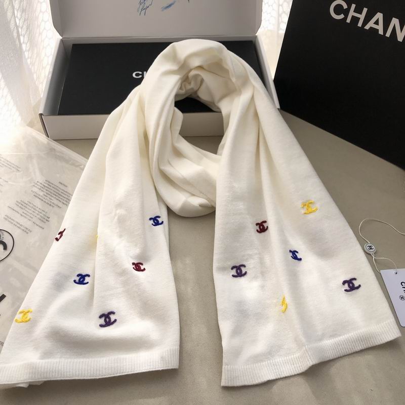 Chanel scarf 60%羊绒 40%真丝 E (8)