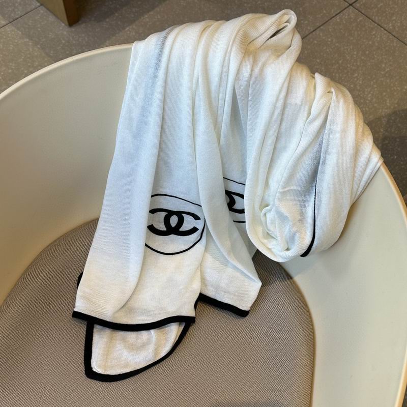 Chanel scarf 70%羊绒 30%真丝 E (14)