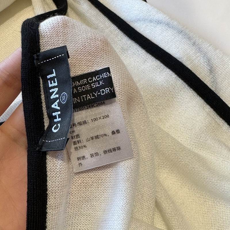 Chanel scarf 70%羊绒 30%真丝 E (15)
