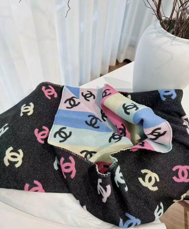 Chanel scarf 70X185cm 100%羊羔毛 E (4)