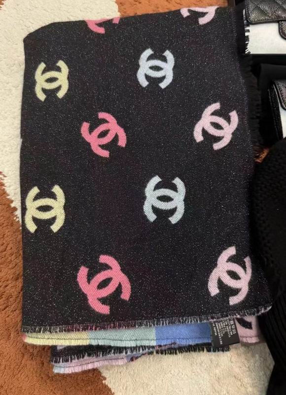 Chanel scarf 70X185cm 100%羊羔毛 E (5)