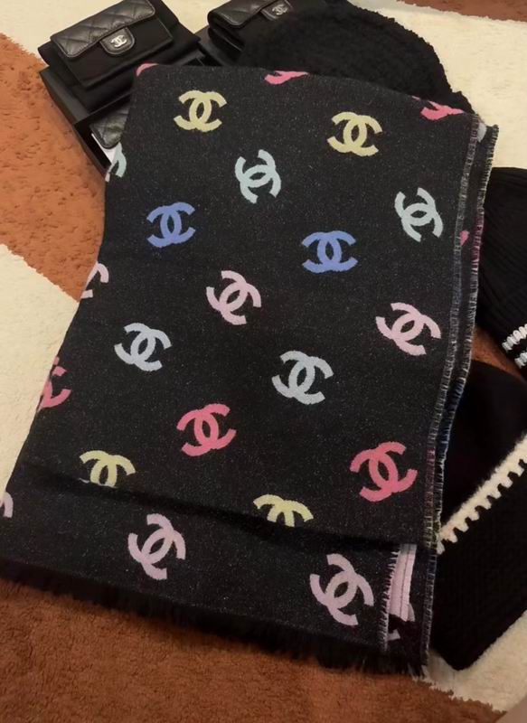 Chanel scarf 70X185cm 100%羊羔毛 E (6)