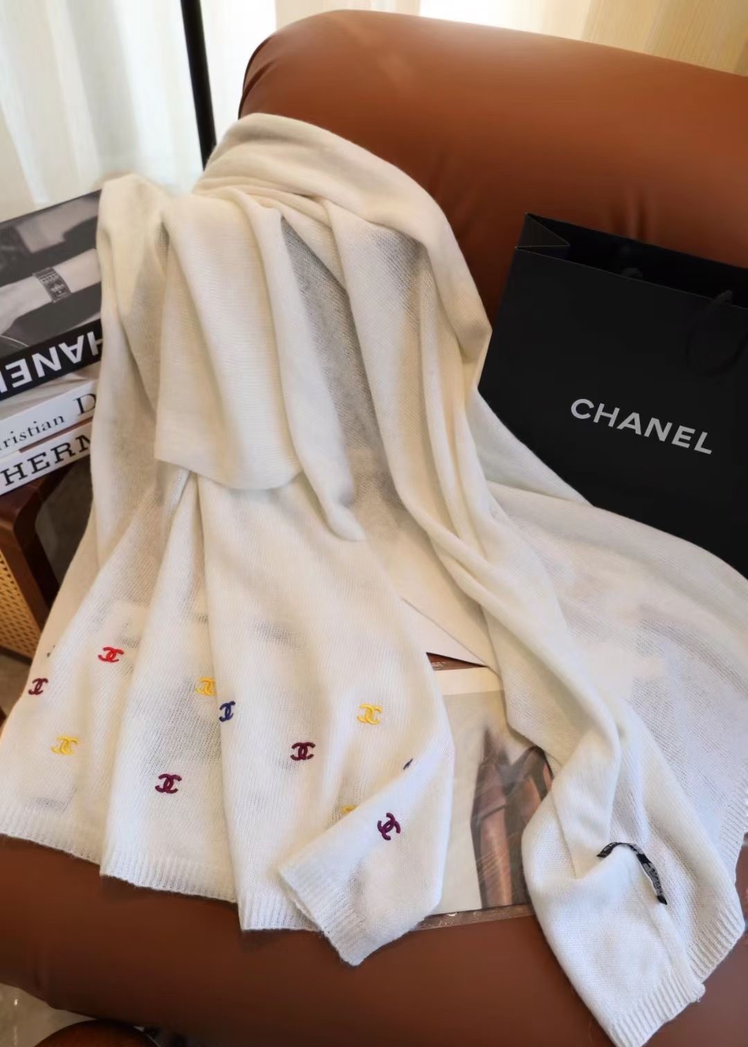 Chanel scarf 70X190cm E (2)