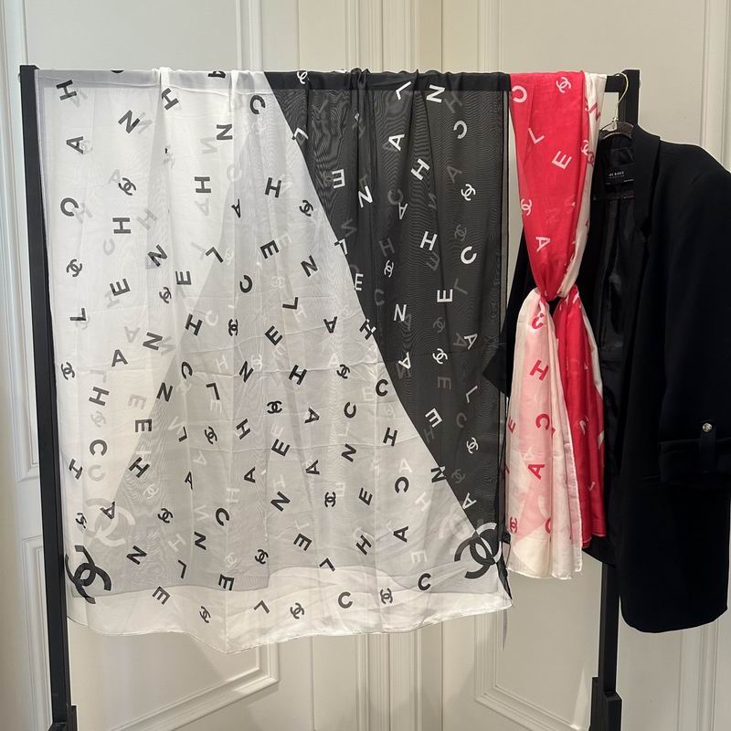 Chanel silk scarf 180-90cm E (3)