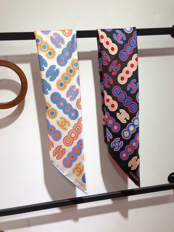 Chanel silk scarf 90X90cm E (1)