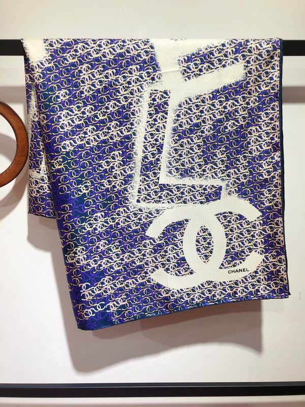 Chanel silk scarf 90X90cm E (1)