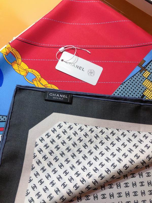 Chanel silk scarf 90X90cm E (1)