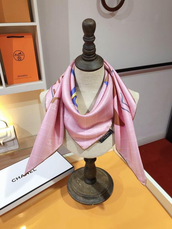 Chanel silk scarf 90X90cm E (10)