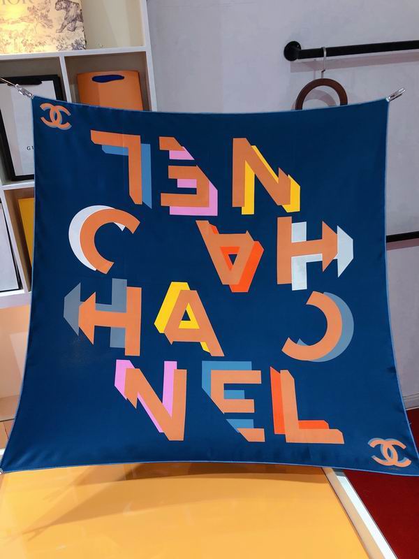 Chanel silk scarf 90X90cm E (10)