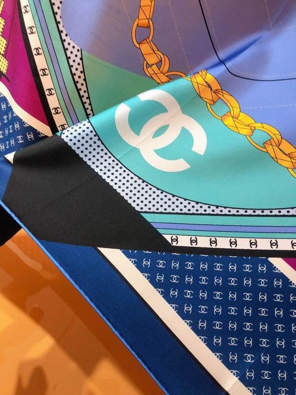 Chanel silk scarf 90X90cm E (10)