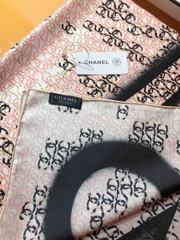Chanel silk scarf 90X90cm E (11)
