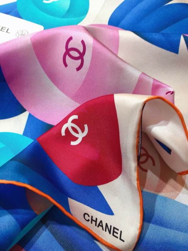 Chanel silk scarf 90X90cm E (12)