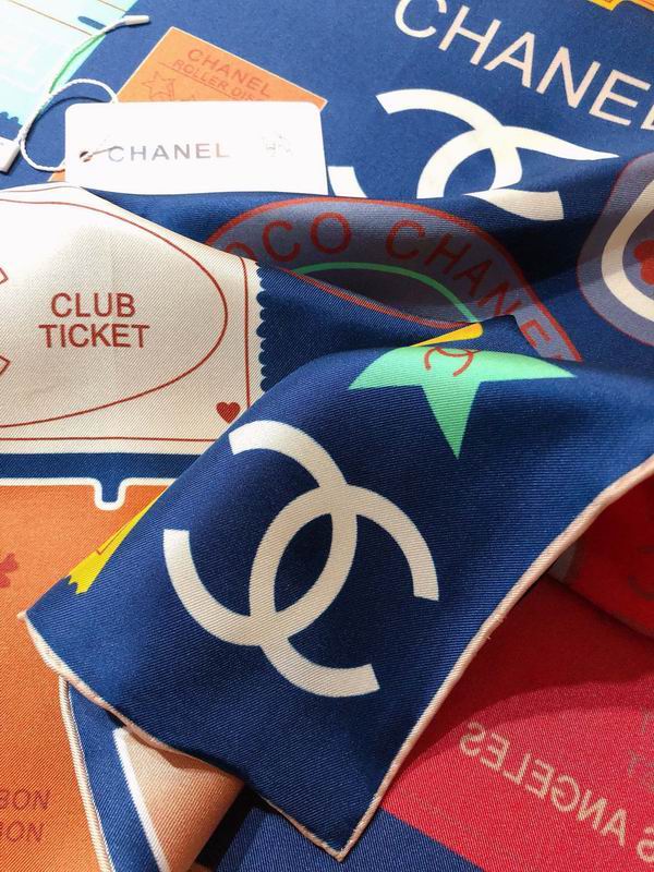 Chanel silk scarf 90X90cm E (12)