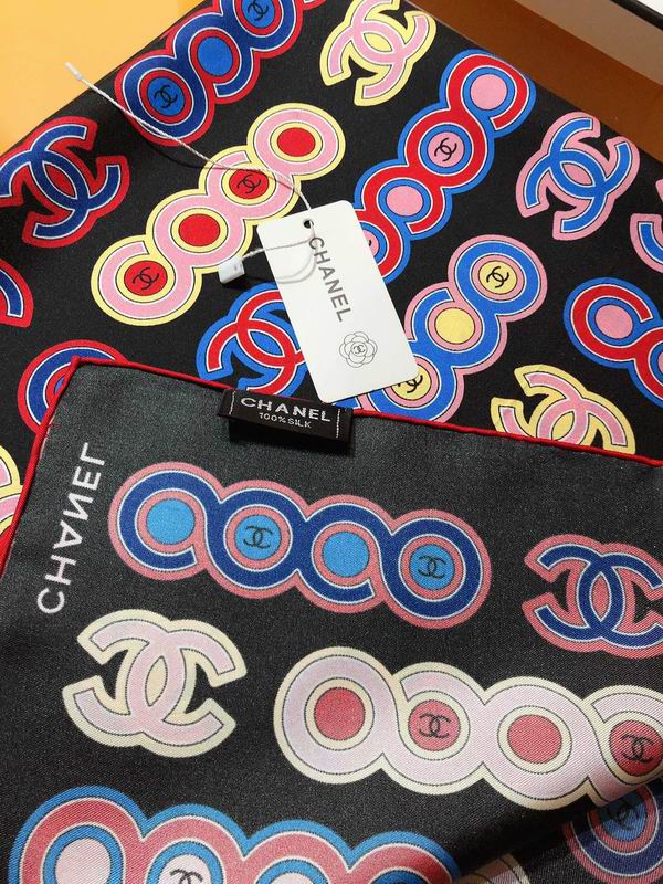Chanel silk scarf 90X90cm E (13)