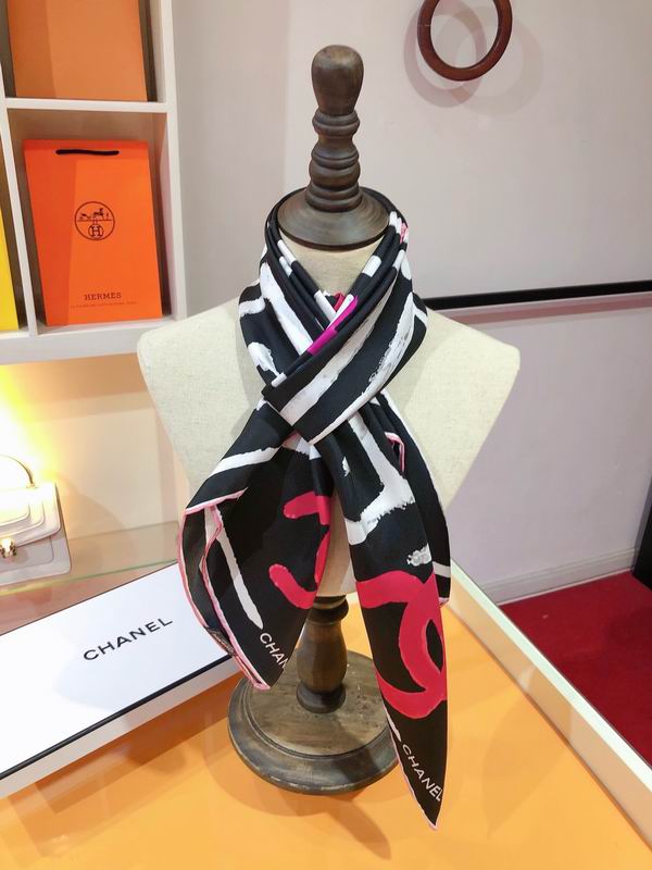 Chanel silk scarf 90X90cm E (13)