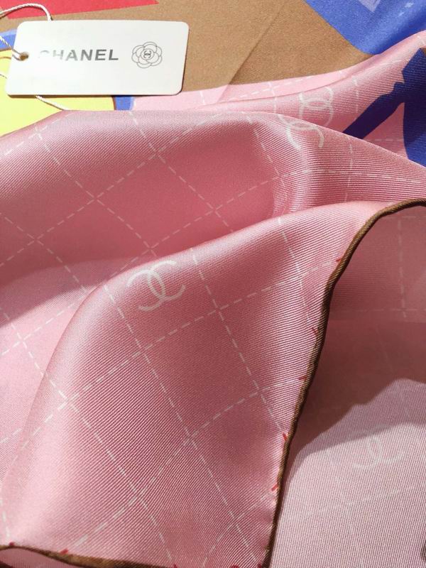 Chanel silk scarf 90X90cm E (14)