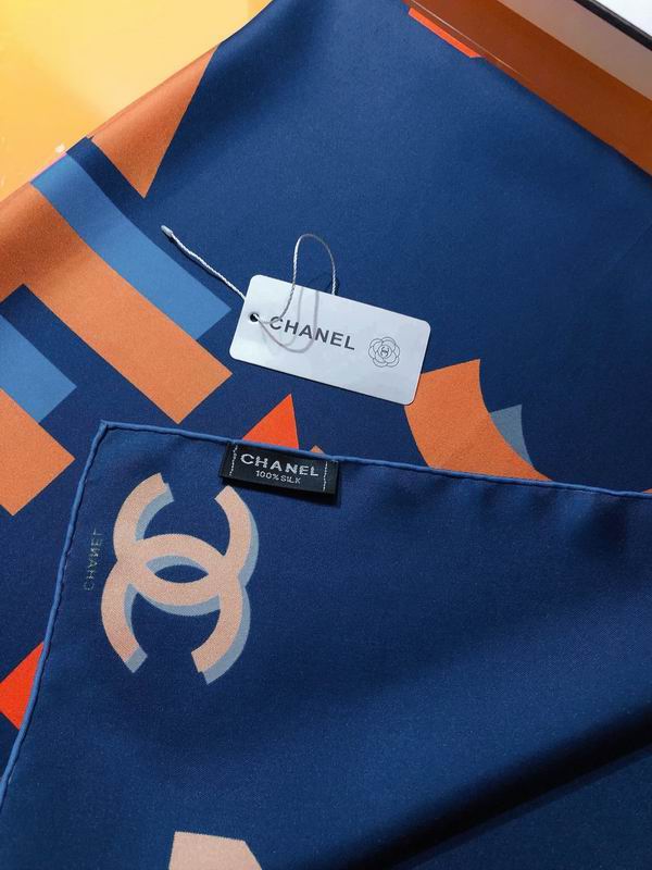 Chanel silk scarf 90X90cm E (15)