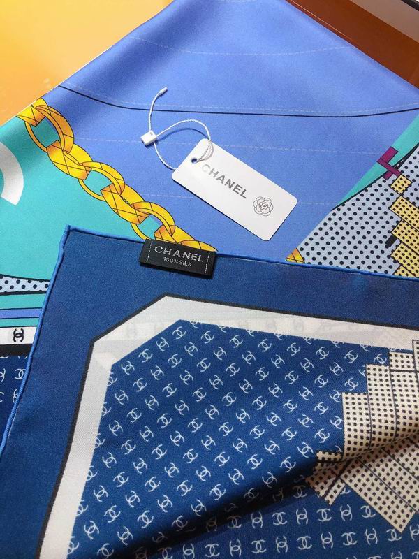 Chanel silk scarf 90X90cm E (15)