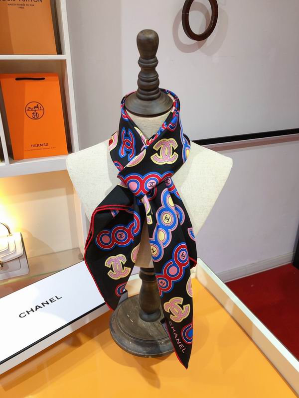 Chanel silk scarf 90X90cm E (16)