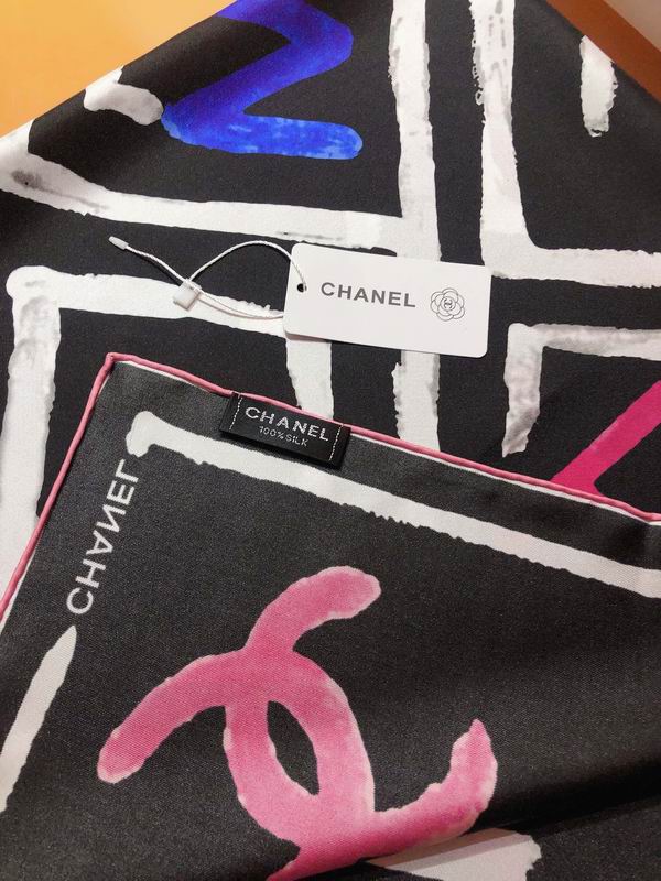 Chanel silk scarf 90X90cm E (16)