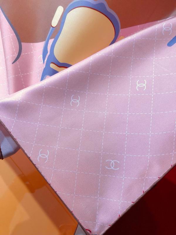 Chanel silk scarf 90X90cm E (17)