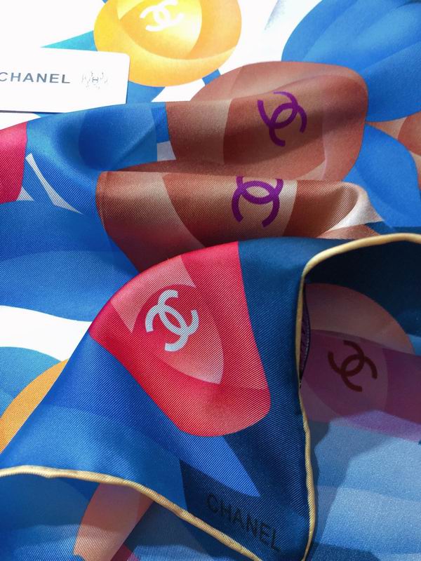 Chanel silk scarf 90X90cm E (2)