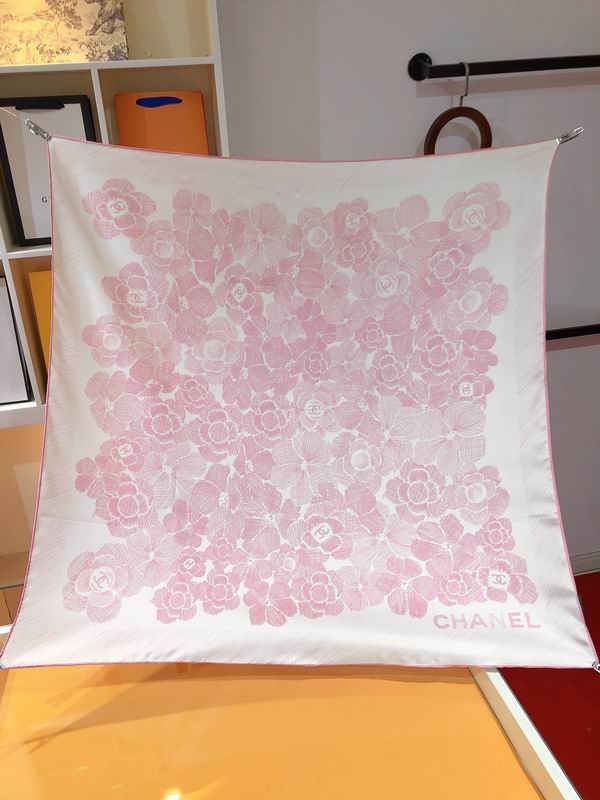 Chanel silk scarf 90X90cm E (20)