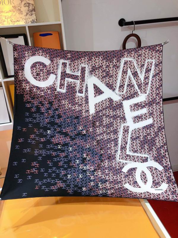 Chanel silk scarf 90X90cm E (20)
