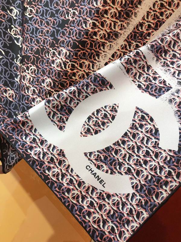 Chanel silk scarf 90X90cm E (22)