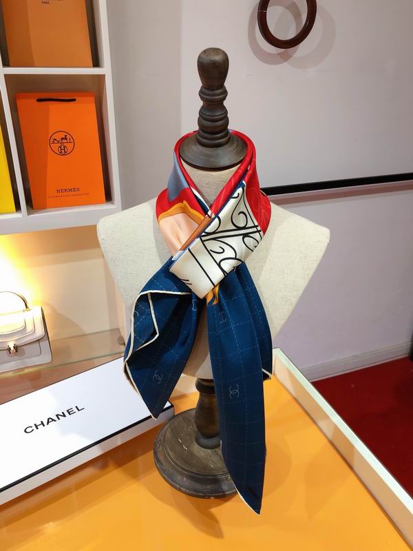 Chanel silk scarf 90X90cm E (23)