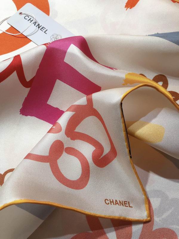 Chanel silk scarf 90X90cm E (23)