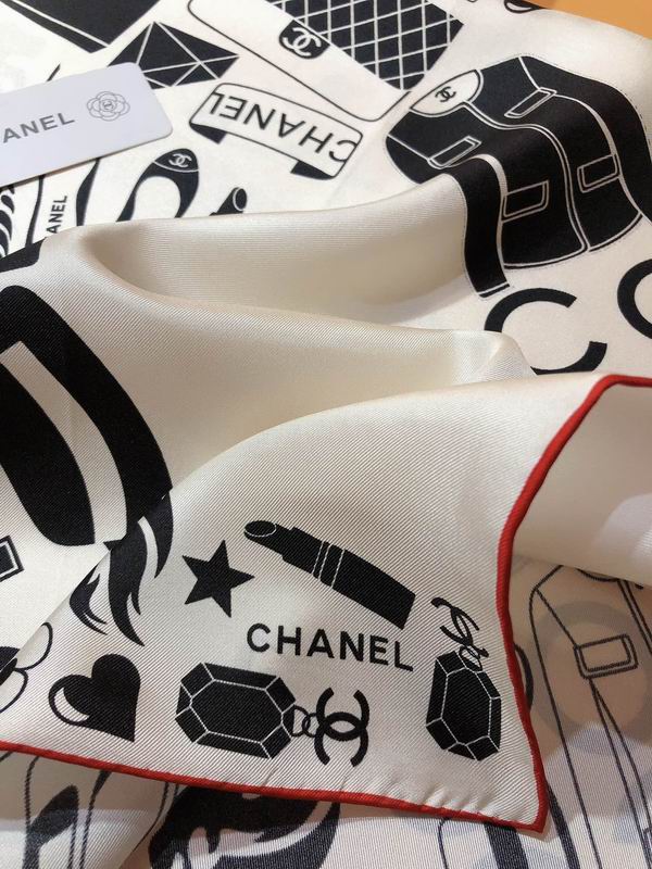 Chanel silk scarf 90X90cm E (23)