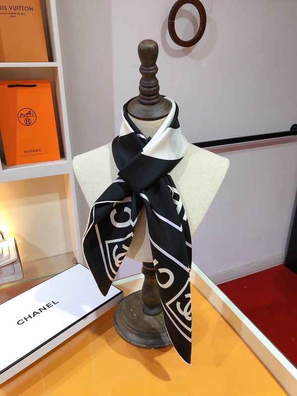 Chanel silk scarf 90X90cm E (24)
