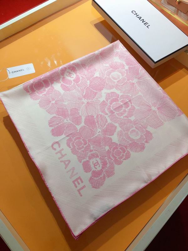 Chanel silk scarf 90X90cm E (24)