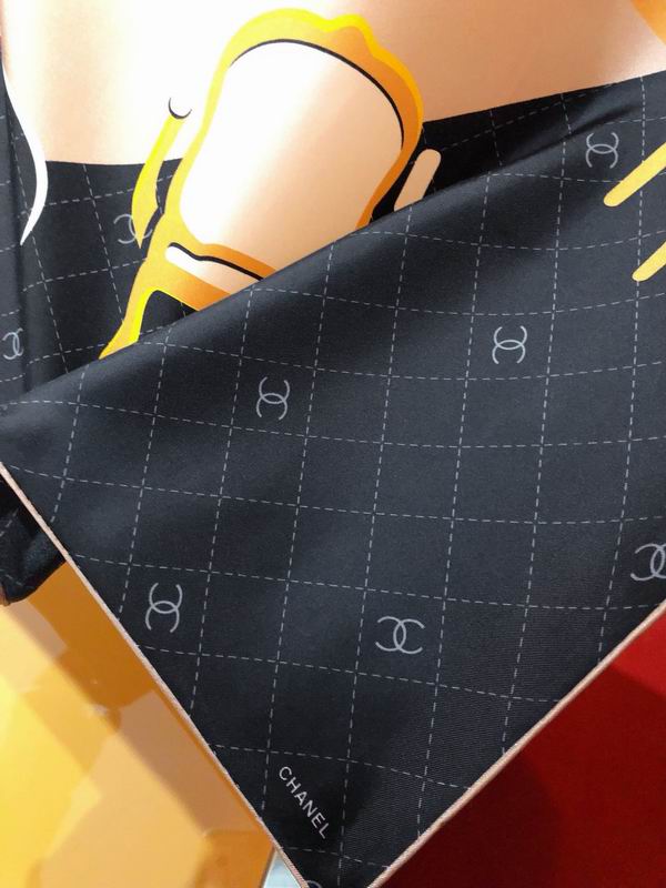 Chanel silk scarf 90X90cm E (28)