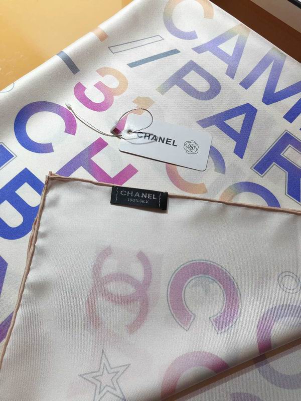 Chanel silk scarf 90X90cm E (4)