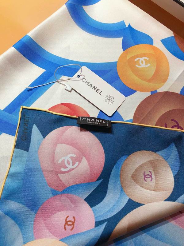 Chanel silk scarf 90X90cm E (4)