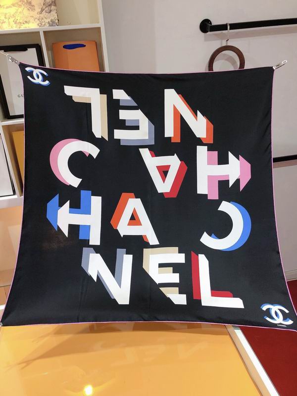 Chanel silk scarf 90X90cm E (5)