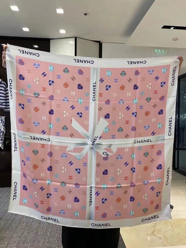 Chanel silk scarf 90X90cm E (6)