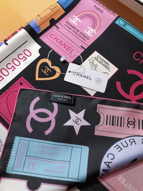 Chanel silk scarf 90X90cm E (6)