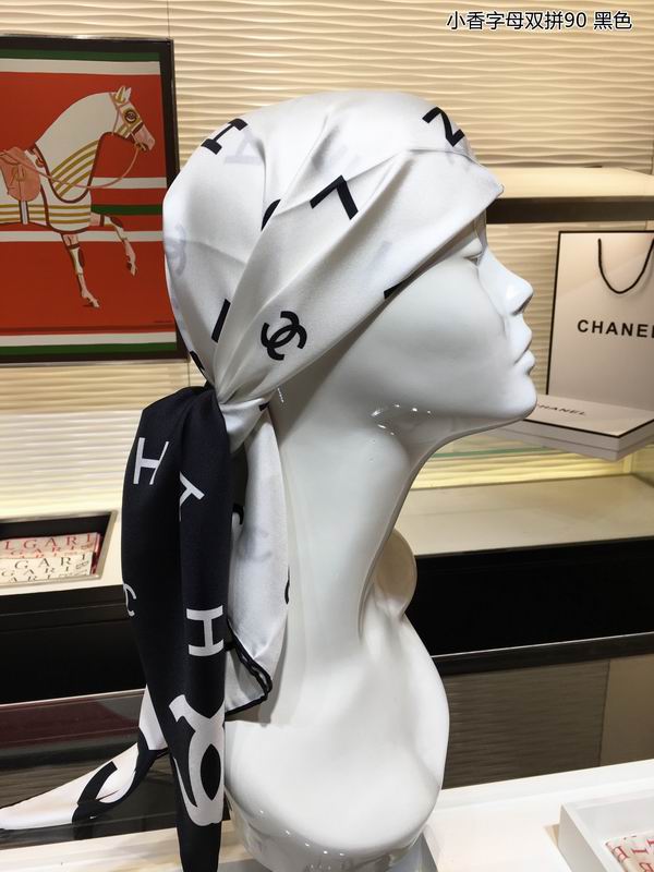 Chanel silk scarf 90X90cm E (7)