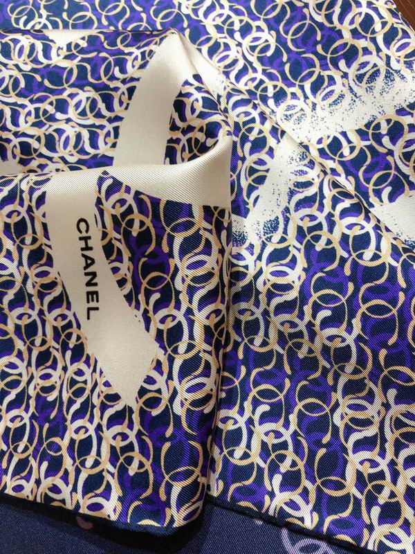 Chanel silk scarf 90X90cm E (7)