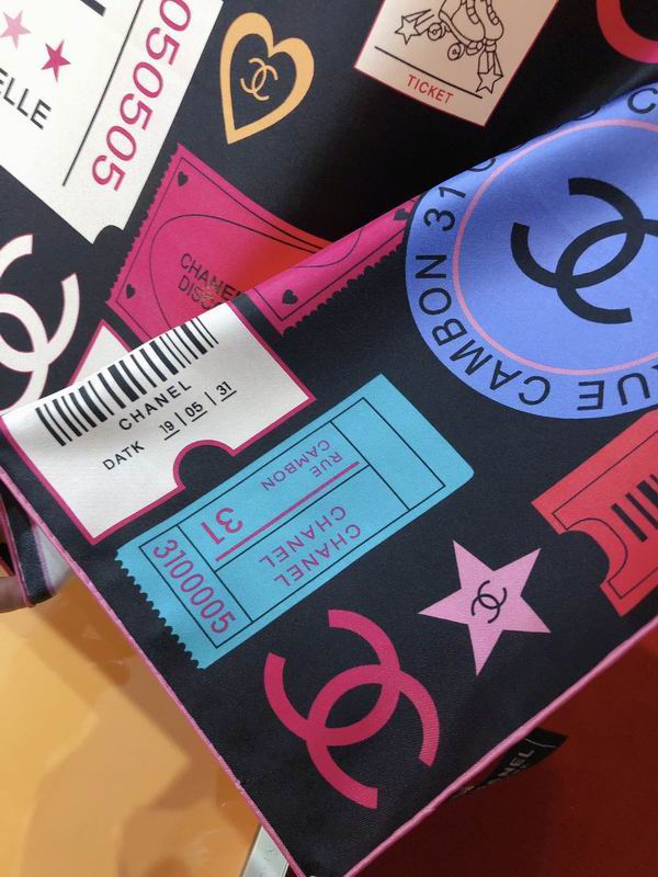 Chanel silk scarf 90X90cm E (7)